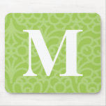 Ornate Floral Monogram - Letter M mousepads