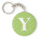Ornate Floral Monogram - Letter Y keychains