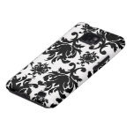 ornate formal black white damask samsung galaxy s cover