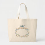 Ornate  Frame Medallion with Crown Canvas Bag