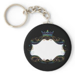 Ornate  Frame Medallion with Crown Key Chains