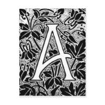 Ornate Letter "A" Post Card