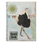 Ornate Ostrich Sunshine Sketch Notebook