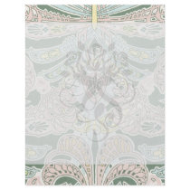 ornate pastel art nouveau pattern art flyer