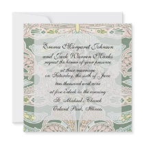 ornate pastel art nouveau pattern art announcement