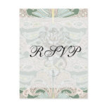 ornate pastel art nouveau pattern art post cards