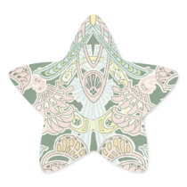 ornate pastel art nouveau pattern art sticker