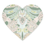 ornate pastel art nouveau pattern art heart sticker