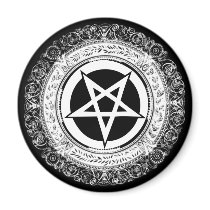Ornate Pentagram Fridge Magnets