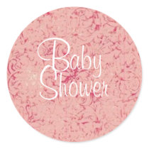 Ornate Pretty Baby Shower Customisable Sticker