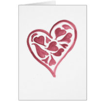 Ornate Red Heart Card