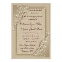 Ornate Scroll Personalized Invite
