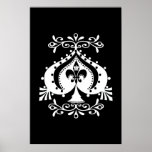 Ornate Spade Design Poster