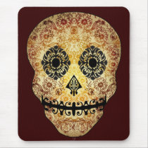 Ornate Sugar Skull Mouse Pads