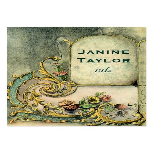 Ornate Victorian Scroll Window Business Card