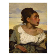 Orphan Girl at the Cemetery Post Card