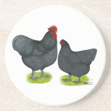 Orpington:  Blue Pair Drink Coaster