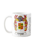 Ortega Family Coat of Arms mug