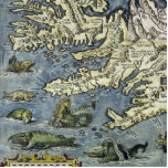 Ortelus Map Sea Monsters Photo Sculpture photo sculptures