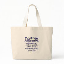 Orwell on Political Language Canvas Bags