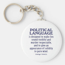 Orwell on Political Language Keychain
