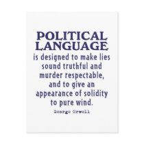 Orwell on Political Language Post Card