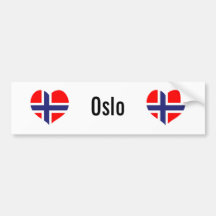 Oslo heart bumper stickers