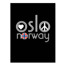 Oslo Norway Love Peace Postcard 1