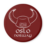 Oslo Norway Viking Hat magnets