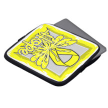 Osteosarcoma Hope Butterfly Portrait Laptop Sleeves