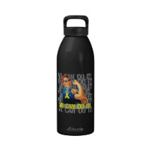 Osteosarcoma Rosie WE CAN DO IT Reusable Water Bottle