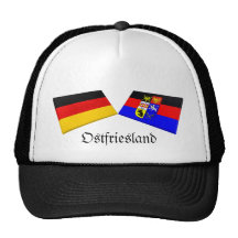 Ostfriesland, Germany Flag Tiles Mesh Hats
