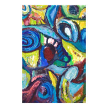 Ostracised Fishes (abstract expressionism) Personalized Stationery
