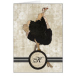 Ostrich Monogram Notecard