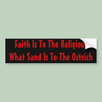 Ostrich Religion bumper stickers