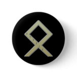 Othala Rune gold Button