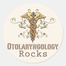 Otolaryngology Rocks Caduceus Stickers