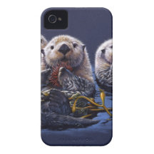 Otter Family Delight Case-Mate iPhone 4 Case