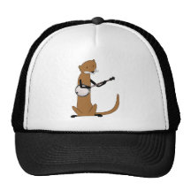 Otter Playing the Banjo Mesh Hats