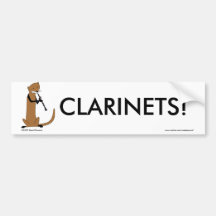 Otter Playing the Clarinet Bumper Stickers