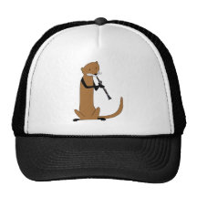 Otter Playing the Clarinet Mesh Hat