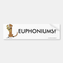 Otter Playing the Euphonium Bumper Stickers