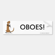 Otter Playing the Oboe Bumper Stickers