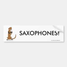 Otter Playing the Saxophone Bumper Sticker