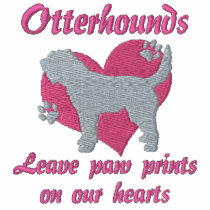Otterhounds Leave Paw Prints Embroidered Shirt