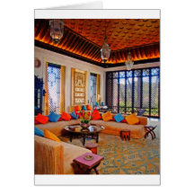 ottoman living room greeting card