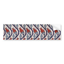 Ottomans Tulip Pattern / Tile Art Bumper Stickers