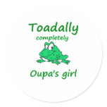 oupa's girl round stickers