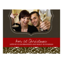 Our 1st Christmas Photo Card Personalised Invitations