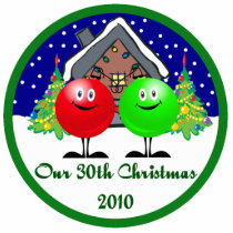 Our 30th Christmas Ornament 2010 Photo Cut Out
